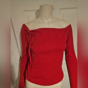Cotton On Vibrant Red Off-Shoulder Sweater